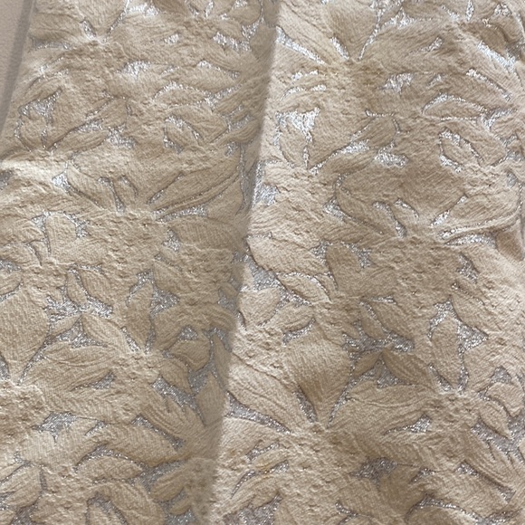 J. Crew ivory and silver metallic pants - Picture 2 of 6